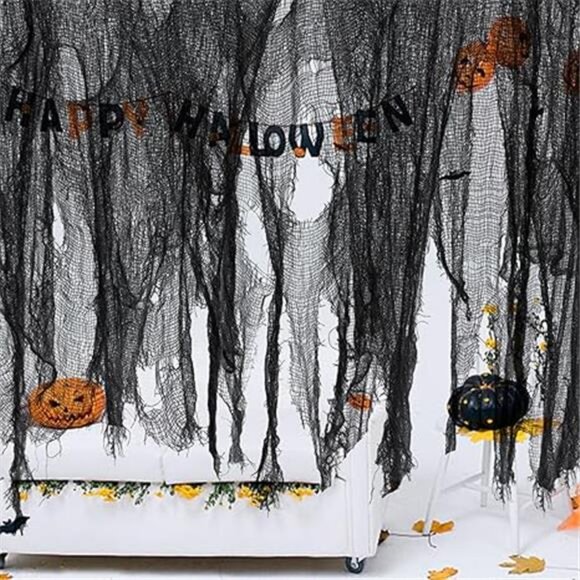 300 x 30 Inch Halloween Spooky Cloth - Black Large Size Halloween Creepy Cloth - Picture 8 of 8